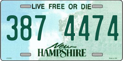 NH license plate 3874474