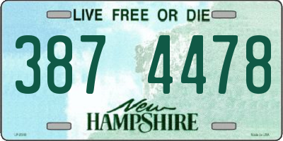 NH license plate 3874478