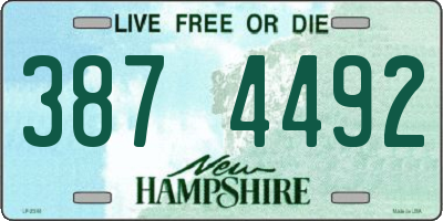 NH license plate 3874492