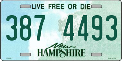 NH license plate 3874493