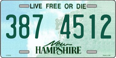 NH license plate 3874512