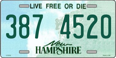 NH license plate 3874520