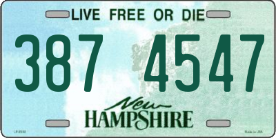 NH license plate 3874547