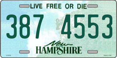 NH license plate 3874553