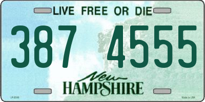 NH license plate 3874555