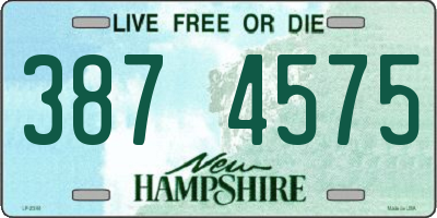 NH license plate 3874575