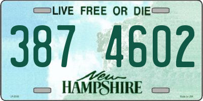 NH license plate 3874602