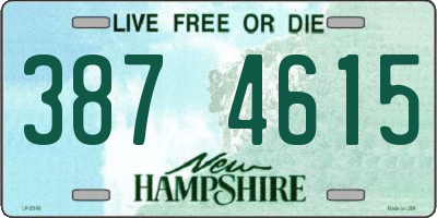 NH license plate 3874615
