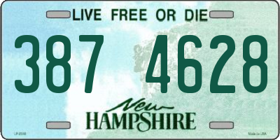 NH license plate 3874628