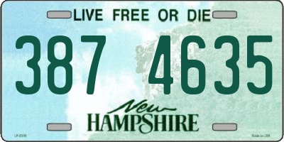 NH license plate 3874635