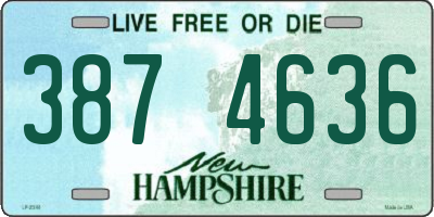 NH license plate 3874636