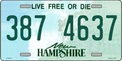 NH license plate 3874637