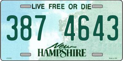 NH license plate 3874643