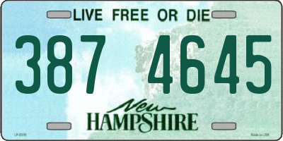 NH license plate 3874645