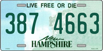NH license plate 3874663