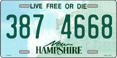 NH license plate 3874668