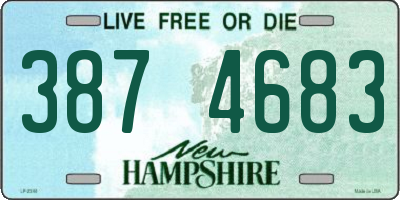 NH license plate 3874683