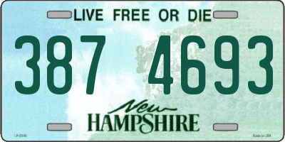 NH license plate 3874693
