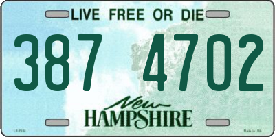 NH license plate 3874702