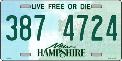 NH license plate 3874724