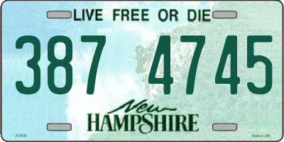 NH license plate 3874745