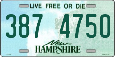 NH license plate 3874750