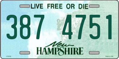 NH license plate 3874751
