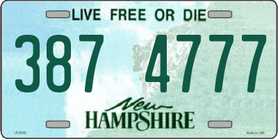NH license plate 3874777
