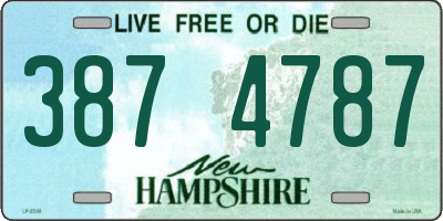 NH license plate 3874787