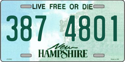 NH license plate 3874801