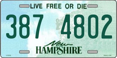 NH license plate 3874802
