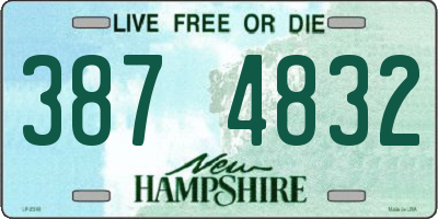 NH license plate 3874832