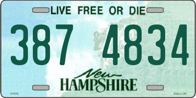 NH license plate 3874834