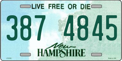 NH license plate 3874845