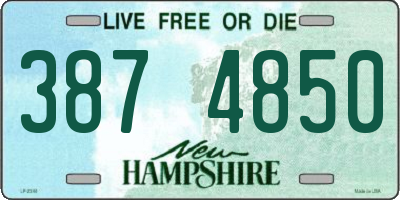 NH license plate 3874850