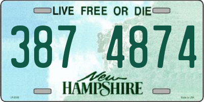 NH license plate 3874874