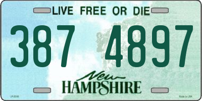 NH license plate 3874897