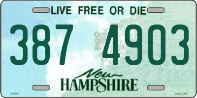 NH license plate 3874903