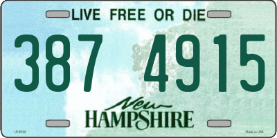 NH license plate 3874915