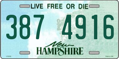 NH license plate 3874916