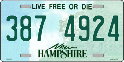 NH license plate 3874924