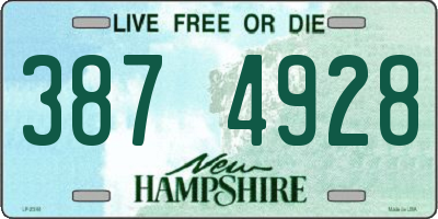 NH license plate 3874928