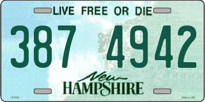 NH license plate 3874942