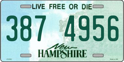 NH license plate 3874956