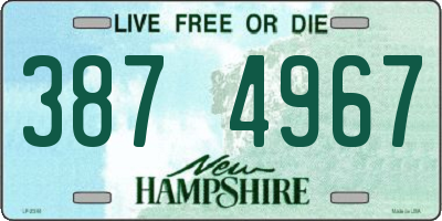 NH license plate 3874967