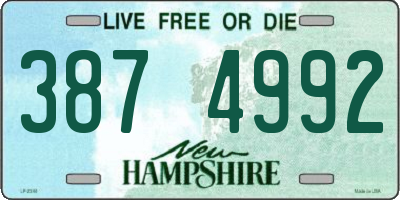 NH license plate 3874992