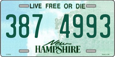 NH license plate 3874993