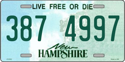NH license plate 3874997