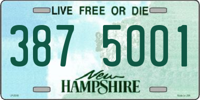 NH license plate 3875001