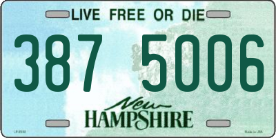 NH license plate 3875006